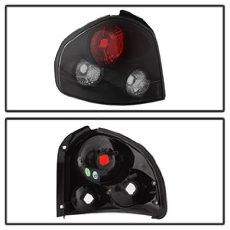 Spyder Hyundai Santa Fe 01-06 (01-04 Model use 3 Bulbs only)Euro Tail Lights Blk ALT-YD-HYSF01-BK 5005359