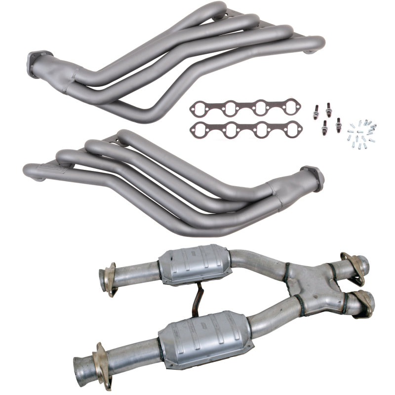BBK 86-93 Ford Mustang 1-3/4 Long Tube 351 Swap Headers w/High Flow Catted X-Pipe (Ti Ceramic) 15692
