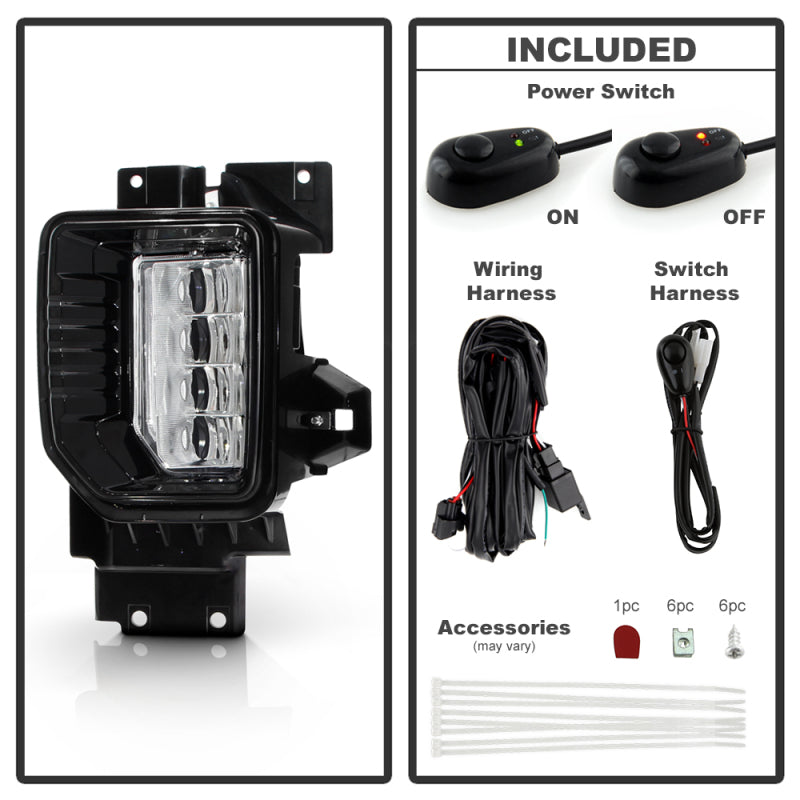 SPYDER 20-22 GMC Sierra 2500/3500 HD OEM Fog Lights w/ Universal Switch 9051173