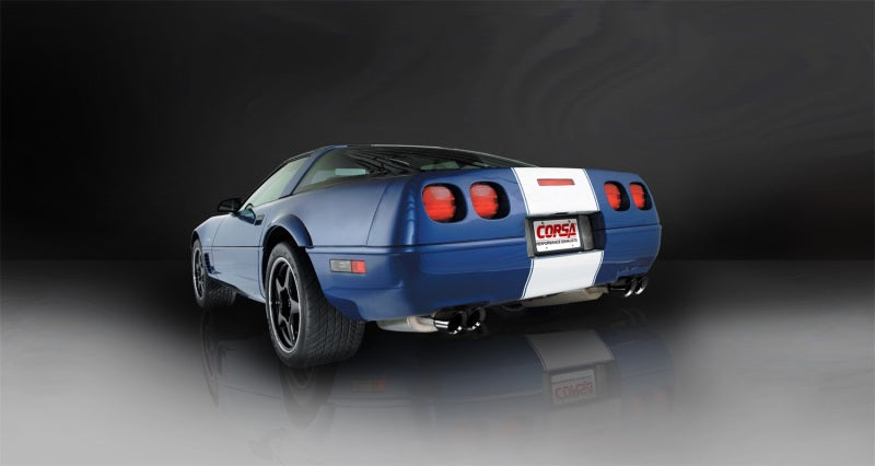 Corsa Sport Cat-Back Exhaust w/ Twin 3.5in Black Tips 96-96 Chevrolet Corvette C4 5.7L V8 LT4 14118BLK