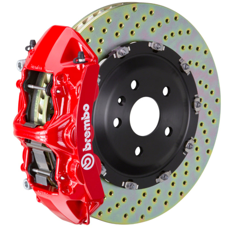 Brembo 25+ BMW X3 30 xDrive (G45) Front GT BBK 6 Piston Cast 380x34 2pc Rotor Drilled - Red 1N1.9093A2