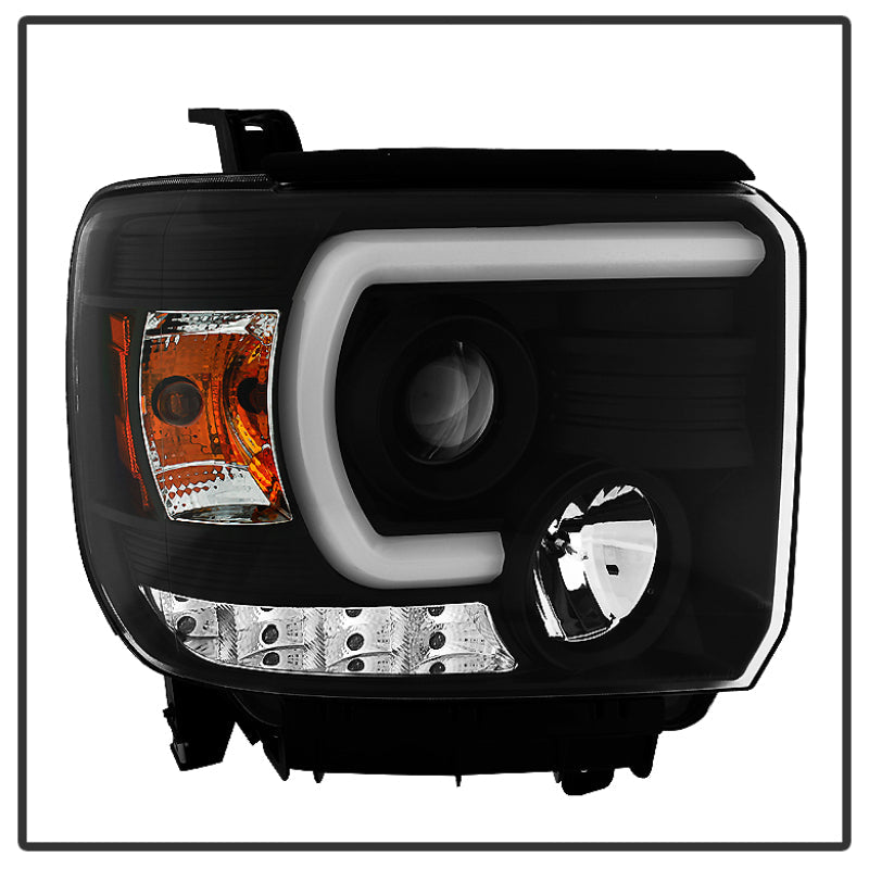 Spyder GMC Sierra 14-16 Projector Headlights Light Bar DRL Blk PRO-YD-GS14V2-LBDRL-BK 5080851