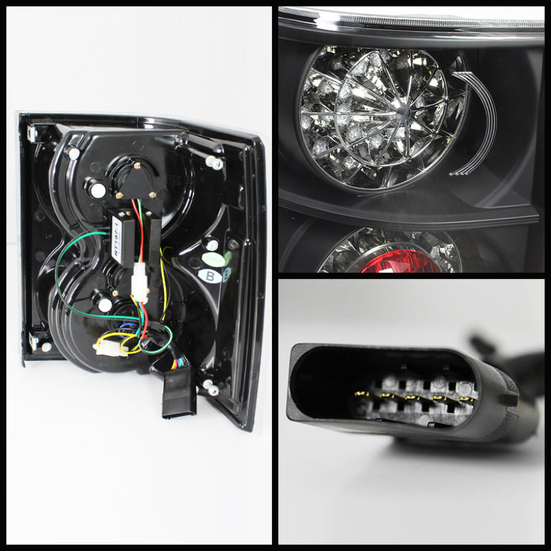 Spyder Land Rover Range Rover HSE 03-05 LED Tail Lights Black ALT-YD-LRRRH03-LED-BK 5070111