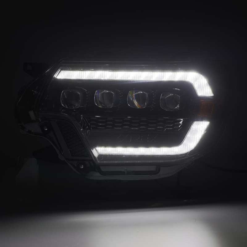 AlphaRex 12-15 Toyota Tacoma NOVA LED Proj Headlights Plank Alpha Blk w/Activ Light/Seq Signal/DRL 880752 *Discontinued