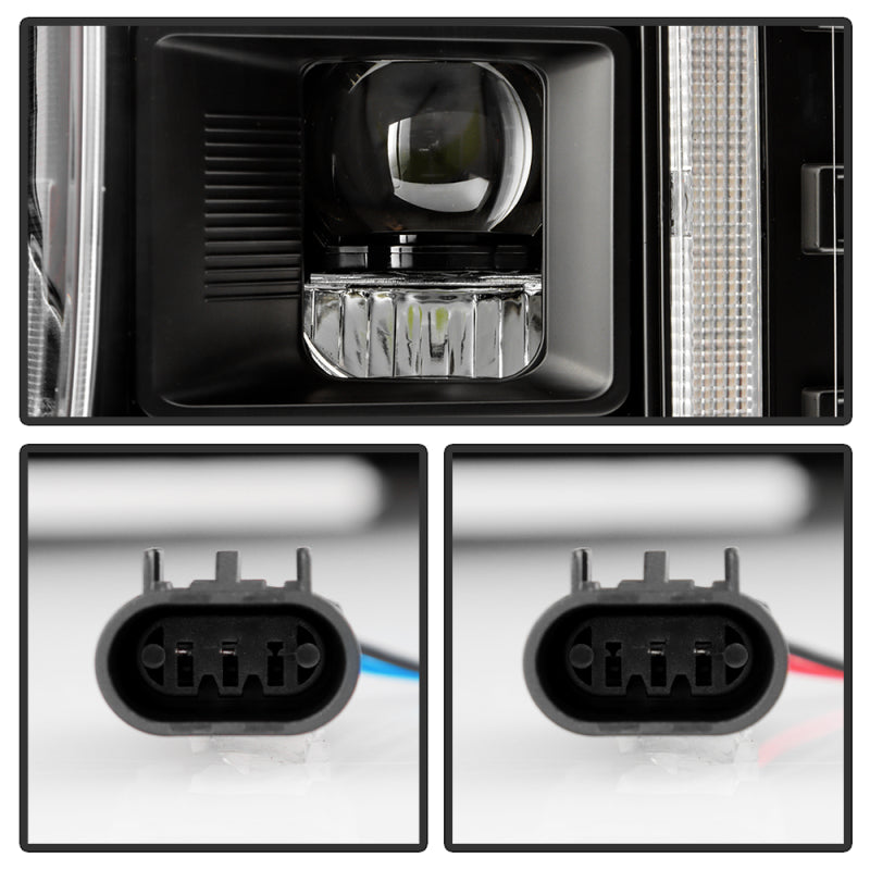 SPYDER Apex 20-22 Ford F250/F350 (Halogen) High-Power LED Headlights - Black PRO-YD-FS20HALAP-SEQ-BK 5088635