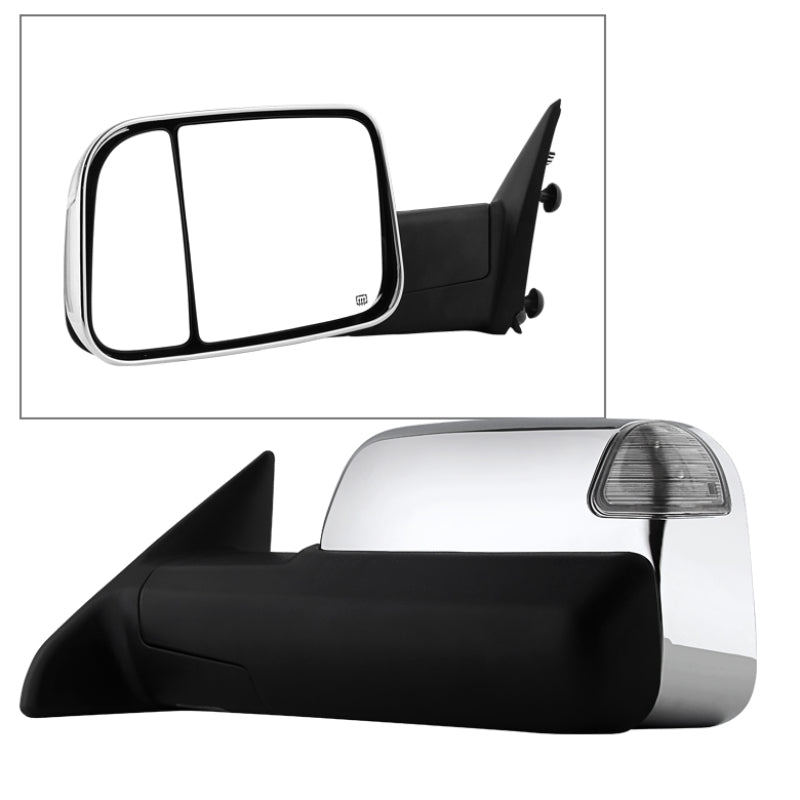 SPYDER Xtune Dodge Ram 1500 09-12 Extendable Power Heated Adjust Mirror Chrome HoUSing Left MIR-DRAM10-PW-L 9933165