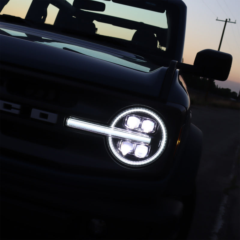 AlphaRex 21-23 Ford Bronco NOVA LED Projector Headlights Black 880260 *Discontinued