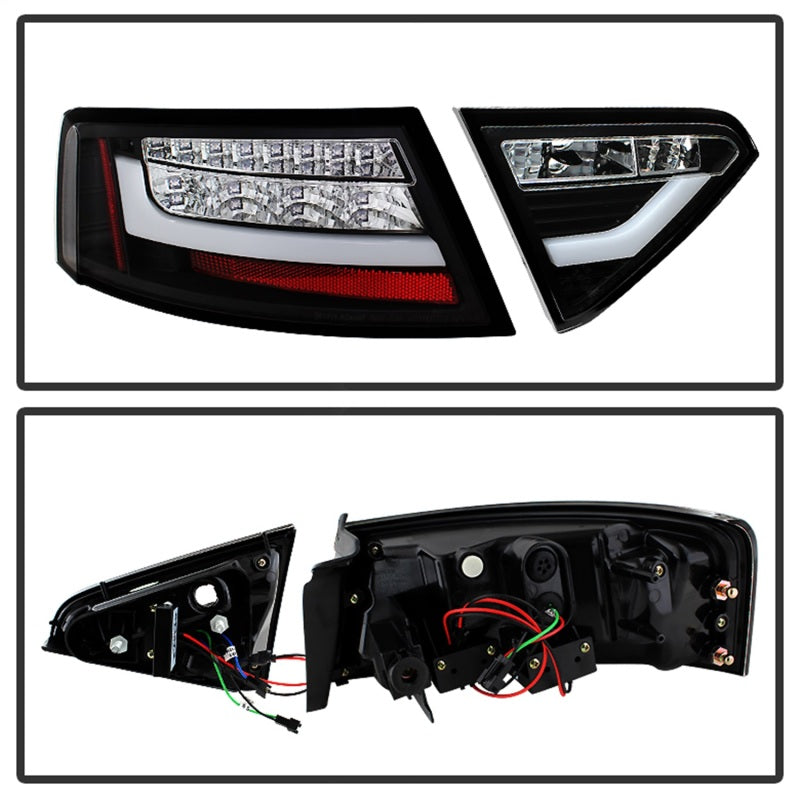 Spyder Audi A5 08-12 LED Tail Lights Black ALT-YD-AA508-LED-BK 5082275
