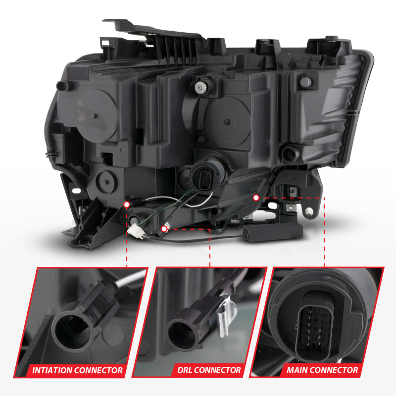 ANZO 19-24 RAM 2500/3500 Z-Series Full LED Proj Headlights DRL/Init/SeqSig - Driver Side ONLY 111601X-L