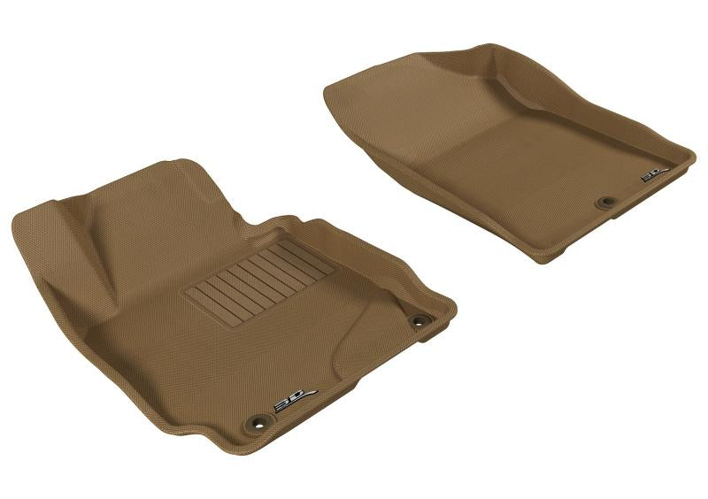 3D MAXpider 2011-2013 Hyundai Elantra Kagu 1st Row Floormat - Tan L1HY02111502