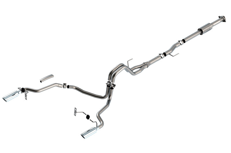 Borla F-150 2021 2.7L/3.5L 2/4wd 4dr CC SB EC STB Lari/King R/Plinum/LTD 3/2.25 Cat-Back AK CHR Tips 140864