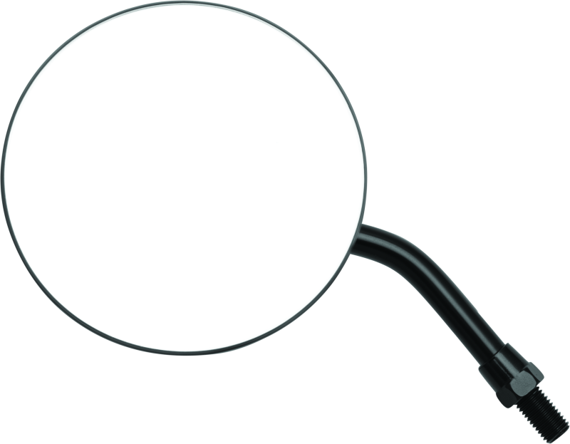 BikeMaster 4in Adjustable Round Mirror 10mm - Each - Black 600801