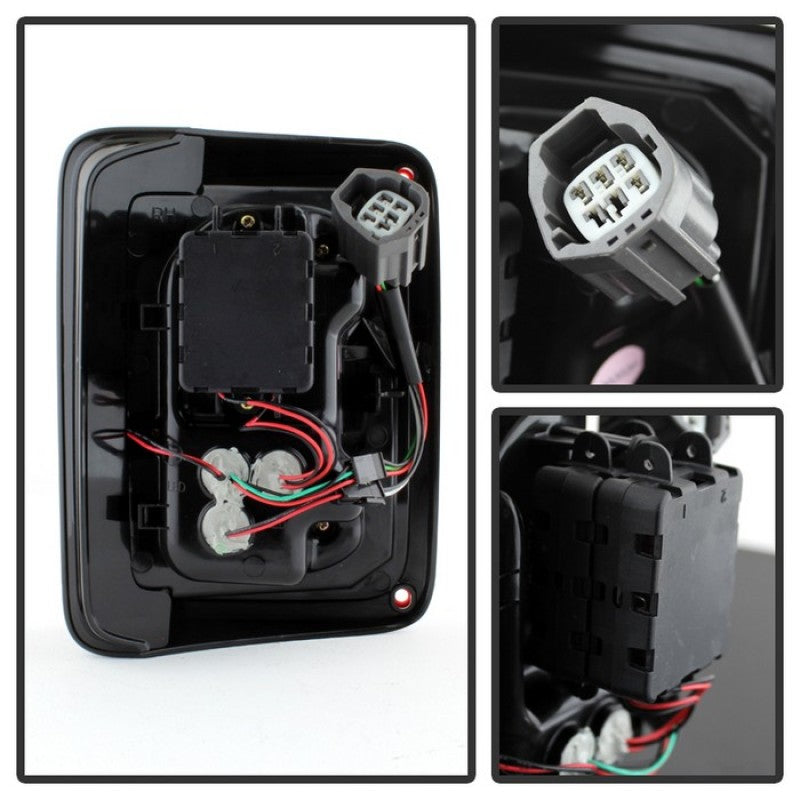 Spyder Jeep Wrangler 07-15 LED Tail Lights Red Clear ALT-YD-JWA07-LED-RC 5070401