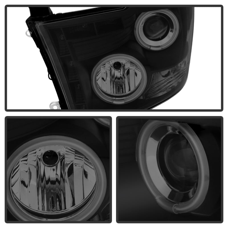 Spyder Dodge Ram 1500 09-14 Projector Halogen Model- CCFL Halo LED - Blk Smke PRO-YD-DR09-CCFL-BSM 5078810
