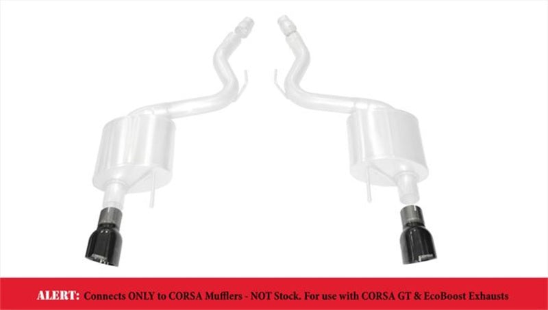 Corsa Performance 15-17 Ford Mustang GT 3.0in Inlet / 4.5in Outlet Black PVD Tip