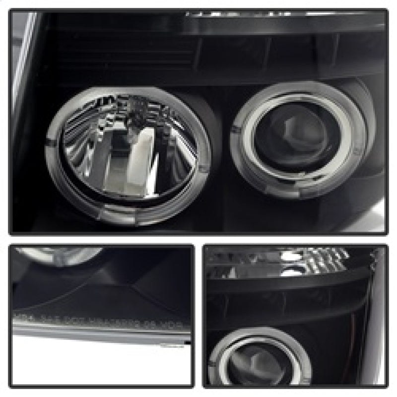 Spyder Nissan Titan 04-14 Projector Headlights LED Halo LED Blk Smke PRO-YD-NTI04-HL-BSM 5078605