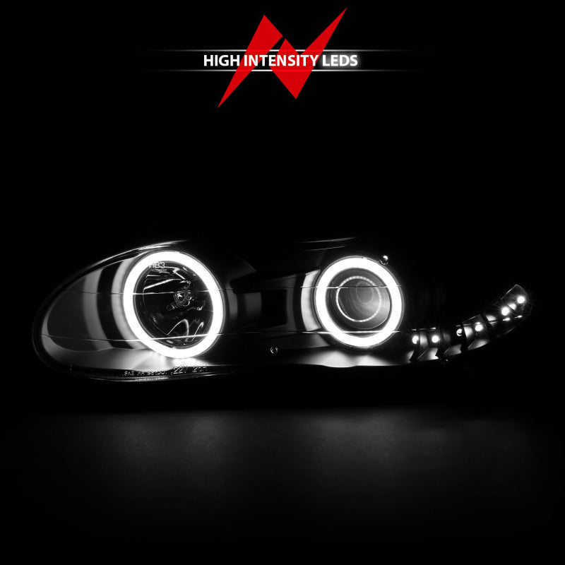 Anzo 1998-2002 Chevrolet Camaro Projector Headlights w/ Halo Black