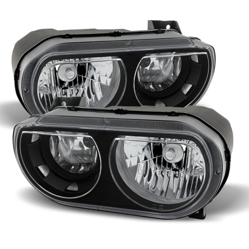 SPYDER Xtune Dodge Challenger 08-13 Halogen Only (Does Not Fit Hid Model) Headlights Black HD-JH-DCHAL08-BK 9026317