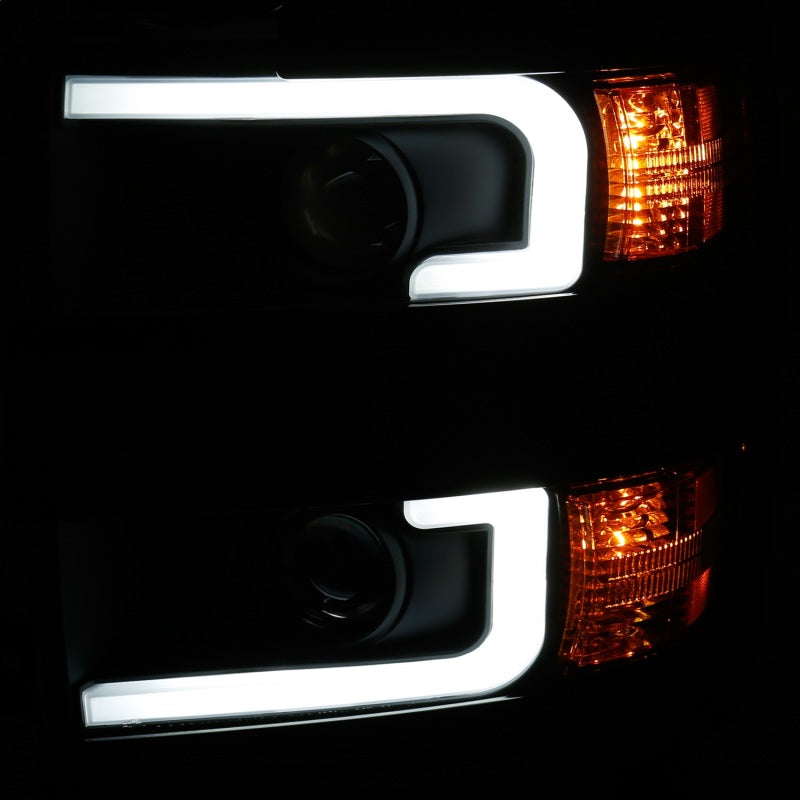 Anzo Projector Headlights 15-17 Chevrolet Silverado 2500HD / 3500HD Black w