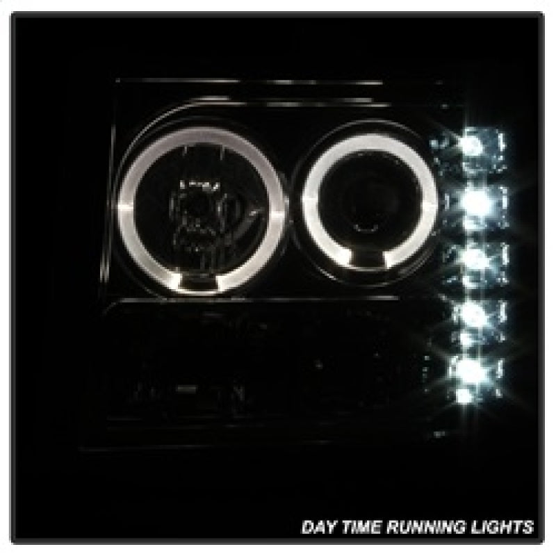 Spyder GMC Sierra 1500/2500/3500 07-13 Projector Headlights LED Halo- LED Smoke PRO-YD-GS07-HL-SM 5010629
