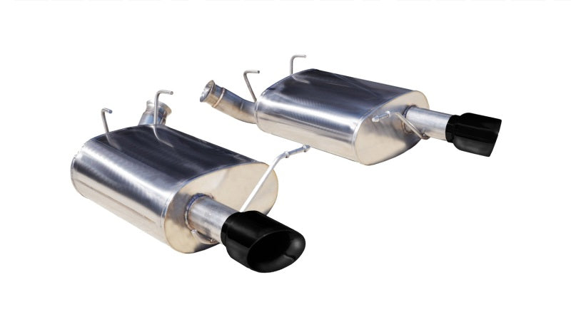 Corsa Performance 11-13 Ford Mustang 3.7L V6 Black Sport Axle-Back Dual Rear Exhaust