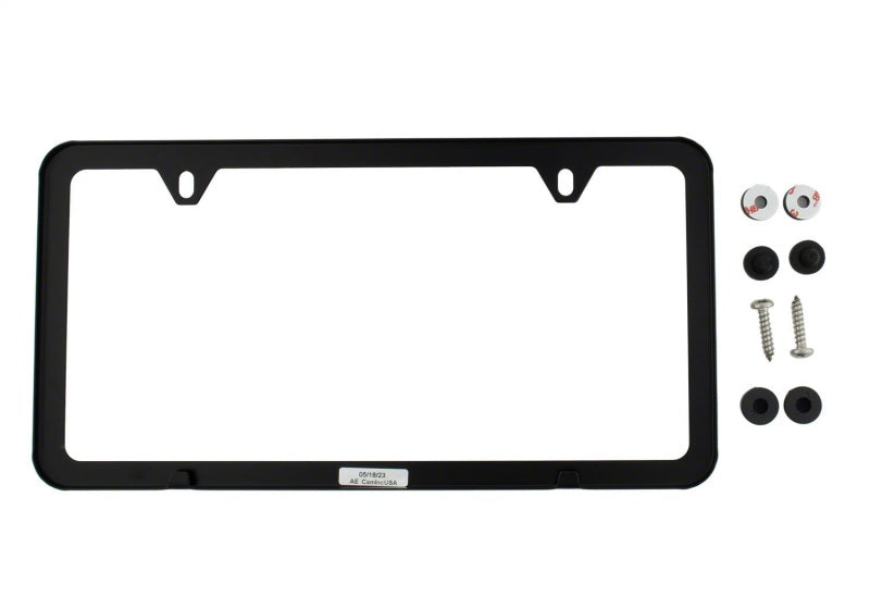Ford Racing Ford Performance Slim License Plate Frame - Black Stainless Steel M-1828-SSB