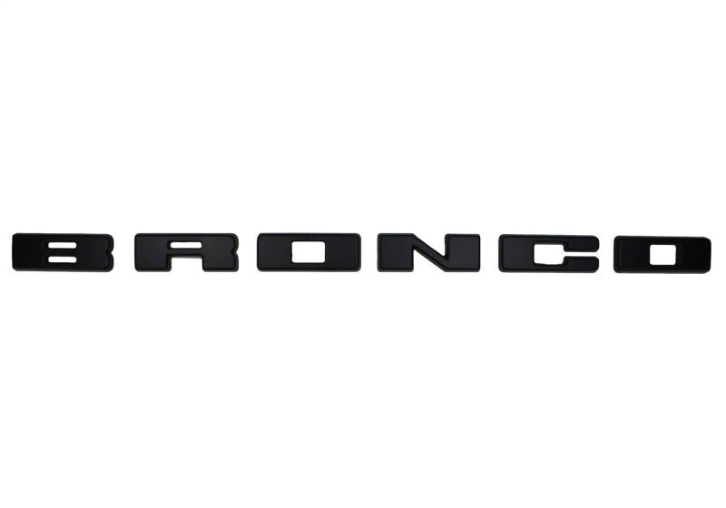 Ford Racing 2021+ Bronco Grille Lettering Overlay Kit - Black M-1447-BLMB