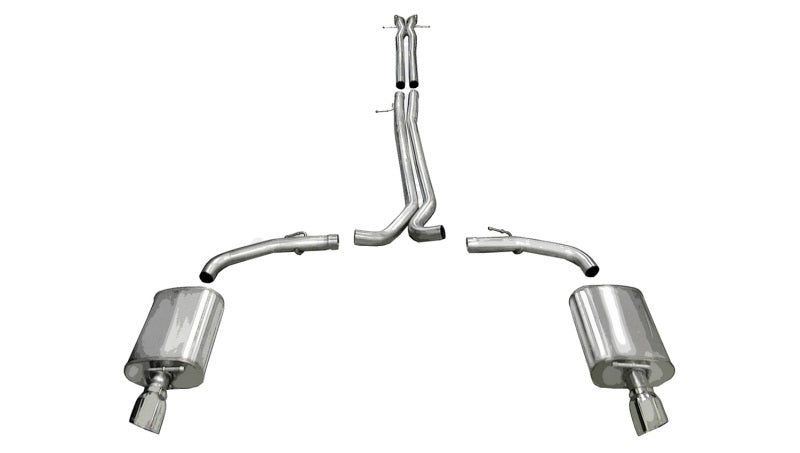Corsa Performance 10-13 Ford Taurus SHO 3.5L V6 Turbo Polished Sport Cat-Back Exhaust