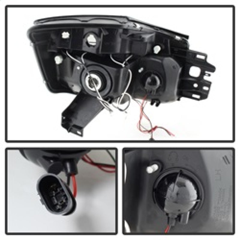 Spyder Nissan Titan 04-14 Projector Headlights LED Halo LED Blk Smke PRO-YD-NTI04-HL-BSM 5078605