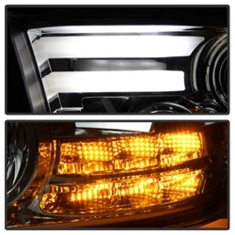 Spyder Dodge Ram 13-15 Projector Headlights Light Bar DRL Smoke PRO-YD-DR13-LBDRL-SM 5081735