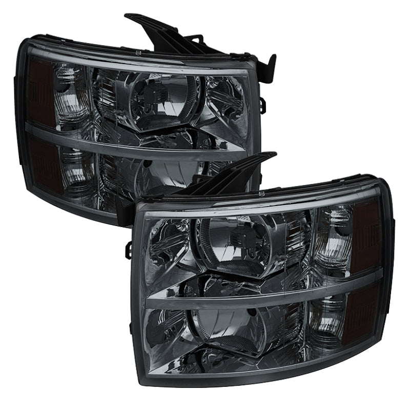 SPYDER Xtune Chevy Silverado 07-13 Crystal Headlights Smoked HD-JH-CS07-AM-SM 5077349