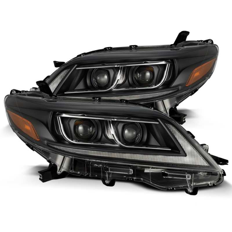 AlphaRex 11-21 Toyota Sienna PRO-Series Proj Headlights Plank Style Black w/Seq Signal/DRL 880764 *Discontinued