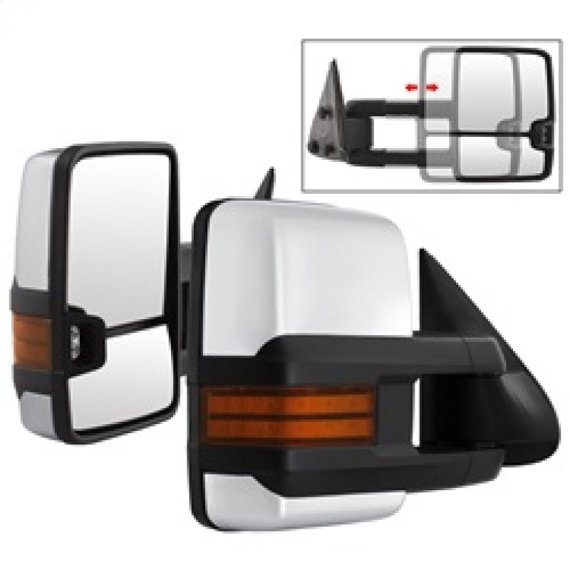 SPYDER xTune Chevy Silverado 99-06 G3 LED Signal Telescoping Mirror Chrome - SET MIR-CS03S-G3C-MA-AM-SET 9936746
