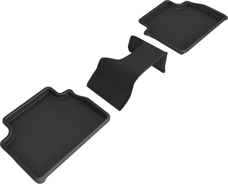 3D MAXpider 17-21 Alfa Romeo Giulia / Giulia Quadrifoglio Kagu 2nd Row Floormats - Black L1AR00121509