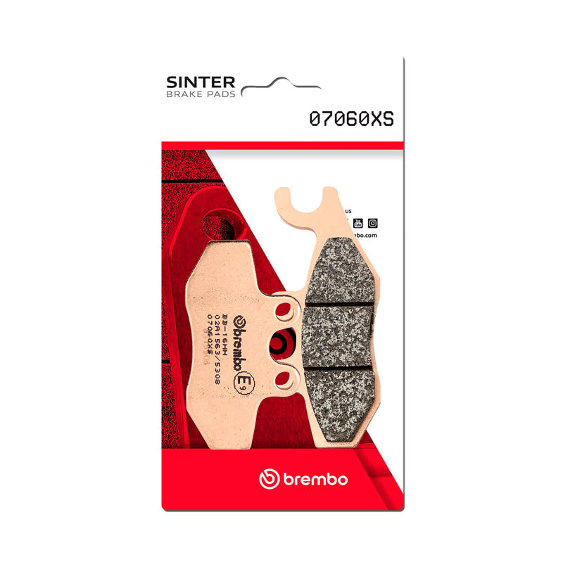 Brembo OE 05-10 Piaggio Vespa X9 Right 250cc/07-08 X8 Right 400cc Sinter Brake Pad - Front 07060XS