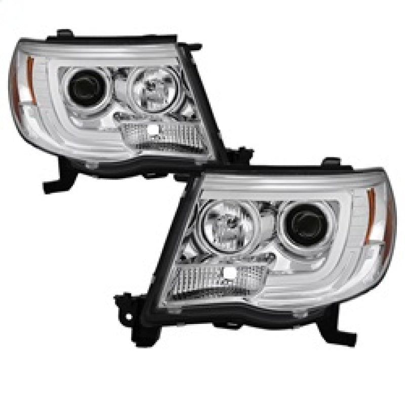 Spyder Toyota Tacoma 05-11 Projector Headlights - Light Bar DRL - Chrome PRO-YD-TT05V2-LB-C 5084668