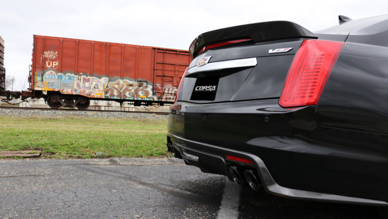 Corsa Performance Axle-Back Exhaust, Polished Xtreme, 2016 Cadillac CTS V 6.2L V8 2.75in