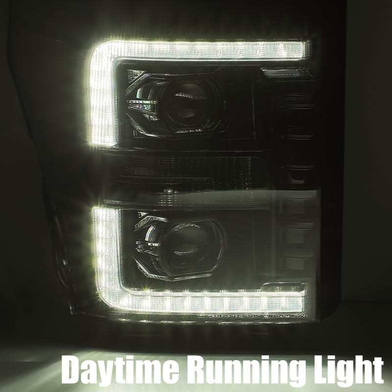 AlphaRex 11-16 Ford F-250 SD PRO-Series Projector Headlights Plank Style Design Chrome w/Seq Signal 880141 *Discontinued