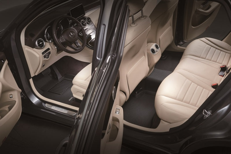 3D MAXpider 2018-2019 Volkswagen Tiguan Kagu 1st + 2nd Row Floormat - Black L1VW10601509