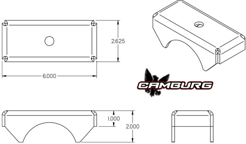 Camburg Leaf Spring Axle Perches (3.0in. OD tube) (pair) CAM-020051