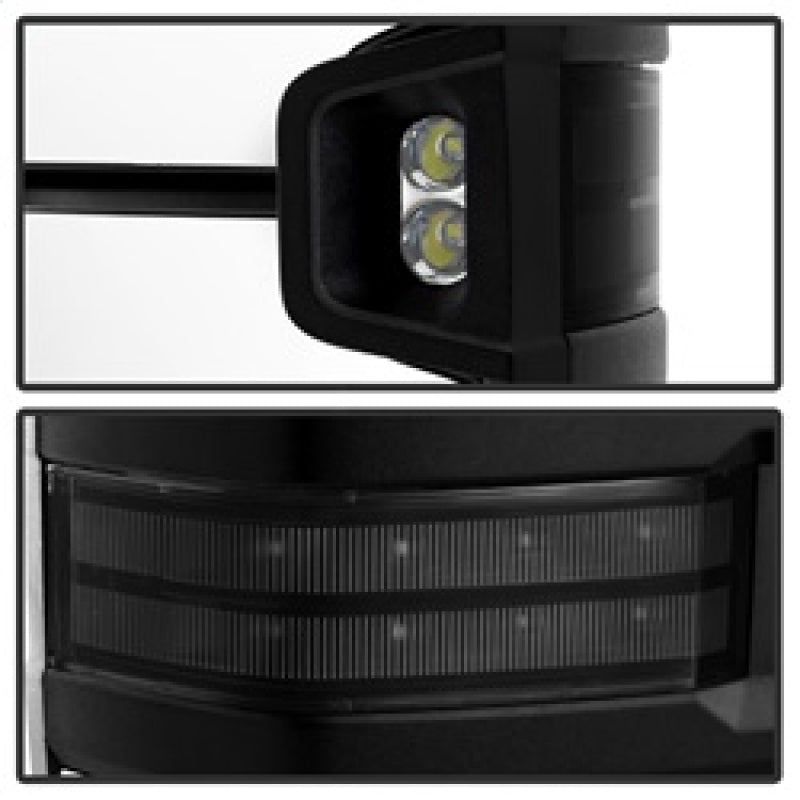 SPYDER xTune Chevy Silverado 14-16 Heated Smoke LED Signal Telescoping Mirrors MIR-CSIL14S-G2-PWH-SM-SET 9936739