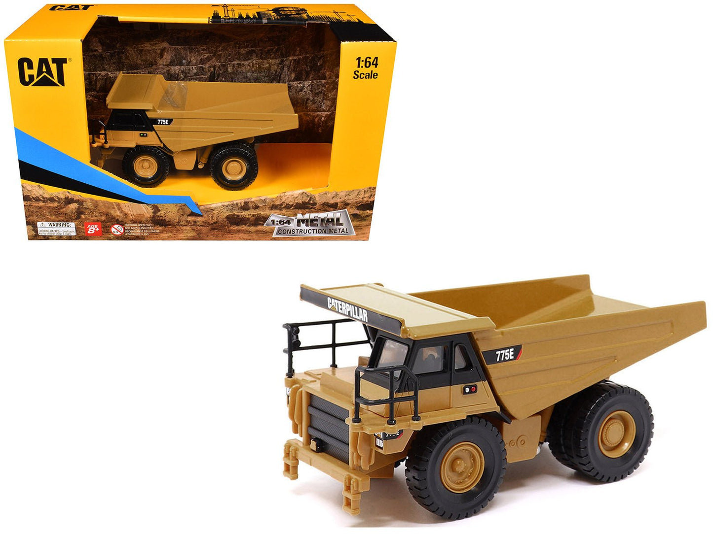 CAT Caterpillar 775E Off-Highway Dump Truck Yellow 1/64 Diecast Model by Diecast Masters  free shipping USA