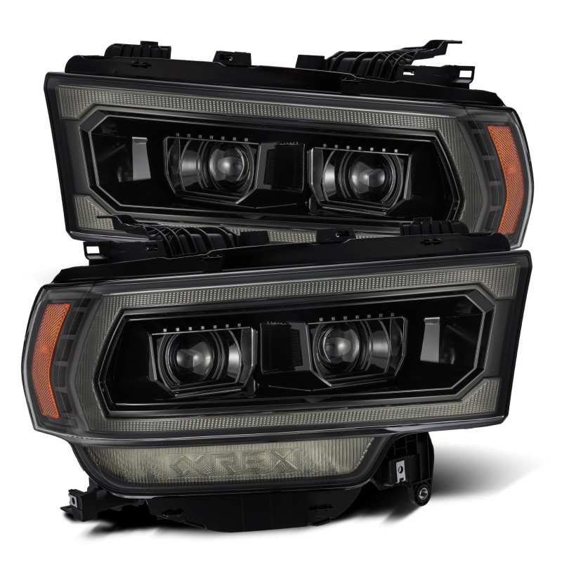 AlphaRex 19-21 Ram 2500 PRO-Series Projector Headlights Plank Style Alpha Black w/Activation Light 880546 *Discontinued