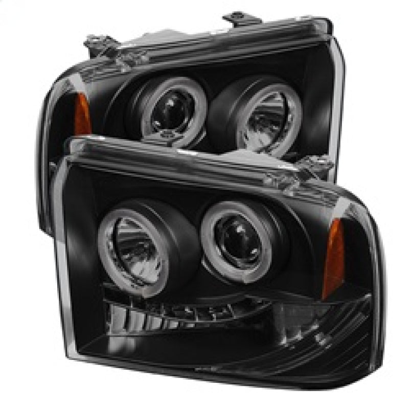 Spyder Ford F250/350 05-07 Projector Headlights LED Halo LED Blk Smke PRO-YD-FS05-HL-BSM 5078483