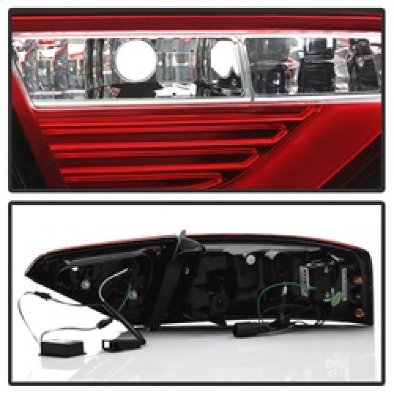 Spyder 08-12 Audi A5 LED Tail Lights - Red Clear ALT-YD-AA508V2-LED-RC 5083258