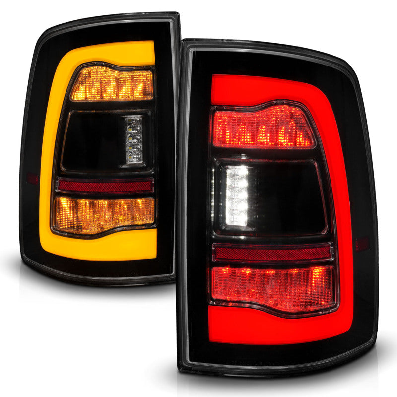 ANZO 09-18 Dodge Ram 1500 Sequential LED Taillights Smoke Black w/Switchback Amber Signal 311472