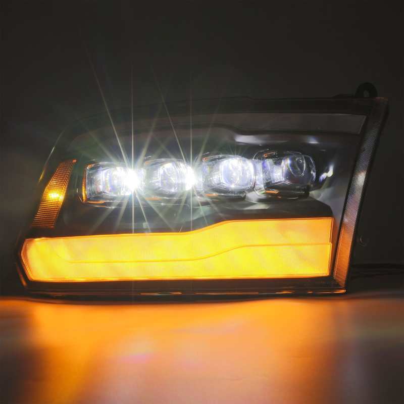 AlphaRex 09-18 Dodge Ram 1500HD NOVA LED Projector Headlights Plank Style Design Chrome w/DRL 880591 *Discontinued