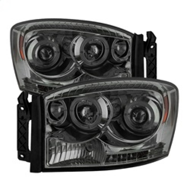 Spyder Dodge Ram 1500 06-08/Ram 2500 06-09 Projector Headlights LED Halo LED Smke PRO-YD-DR06-HL-SM 5010025