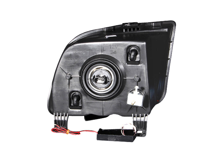 Anzo 2005-2009 Ford Mustang Crystal Headlights w/ Halo Black (CCFL)