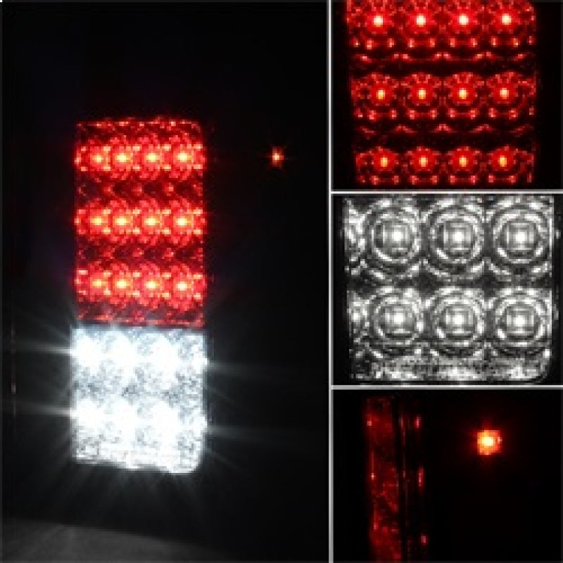 Spyder Jeep Wrangler 07-15 LED Tail Lights Red Clear ALT-YD-JWA07-LED-RC 5070401